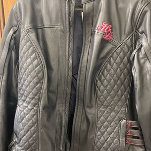 Leather Women’s Harley Davidson Coat with inner Jacket